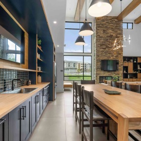 Enjoy our resident-only features kitchen table in clubhouse