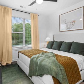 Sleep in style bedroom with large window