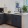 a kitchen with blue cabinetry
