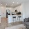 kitchen with two barstools